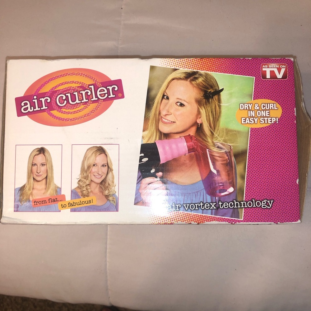 Air Curler Pink Hair Styling Attachment for Hairdryers